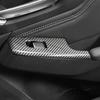 4Pcs Carbon Fiber Car Door Armrest Window Lift Panel Cover Sticker Trim for Isuzu D-Max Dmax 2021 2022 2023 LHD Accessories