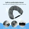 2026 New Fashion Travel Pillow With Storage Pouch, Adjustable Polyester Neck Support, Comfortable & Lightweight