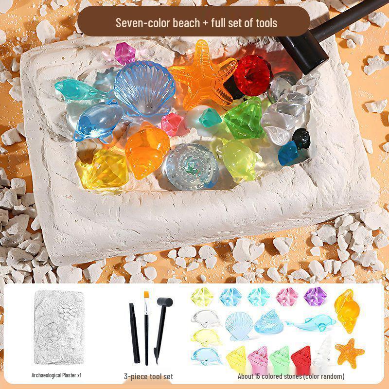 Kit de săpat ou de dinozaur: Jucărie Educativă DIY cu Gemă Fosilă Arheologică pentru Copii