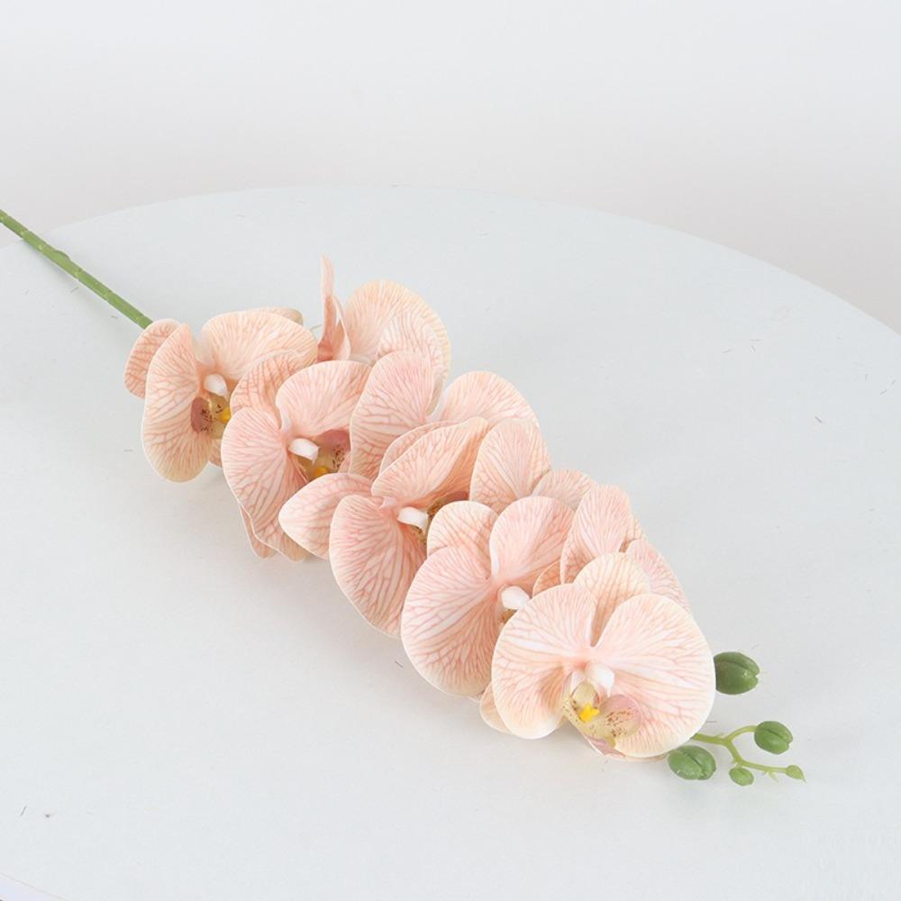 98cm Artificial Phalaenopsis Branch 3D Printing Fake Moth Orchids Green Plant  Wedding Party