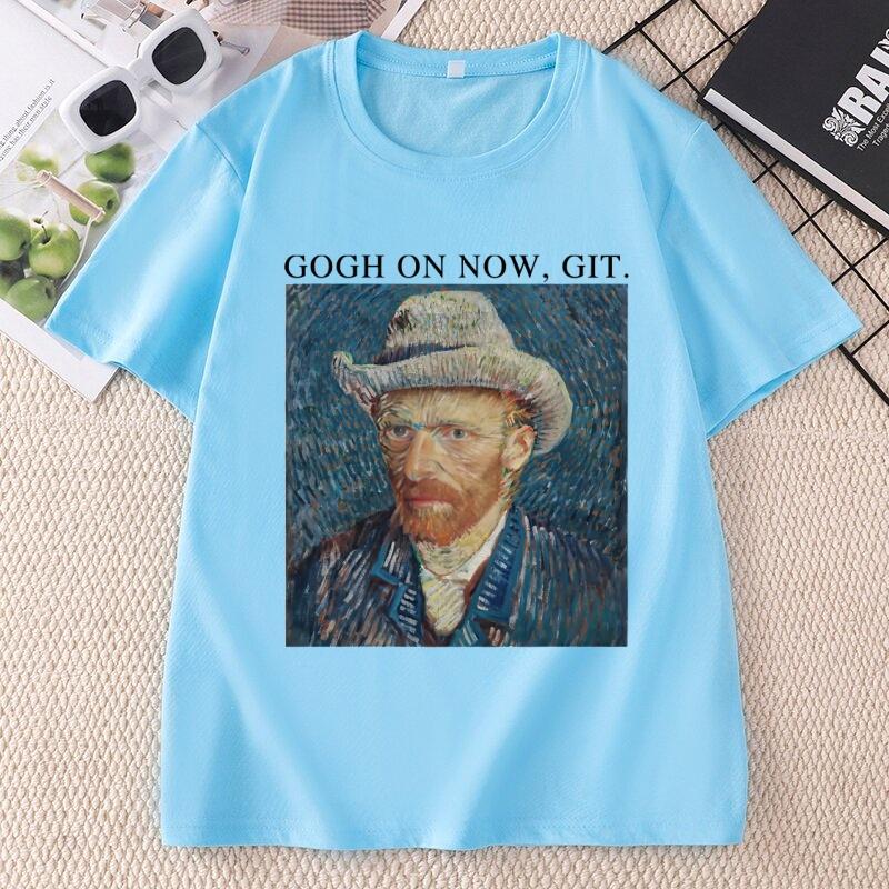 Art Teacher T Shirt Unisex Unisex Cotton Funny Van Gogh Art TShirt Humor Printed Tshirts Casual Short Sleeve Round Neck Clothing