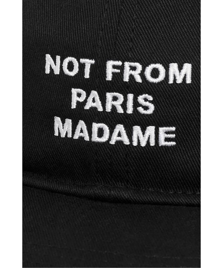 DROLE DE MONSIEUR Slogan Flat Visor Cap Casquette Slogan Plate D4Ras26003Bkx