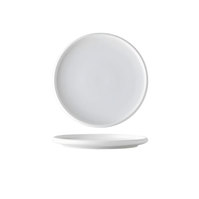Wide-Rim Ceramic Dinner Plate
