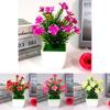 Camellia Sasanqua Miniature Artificial Plant Set With Flower And Pot For Home Decor And Gift