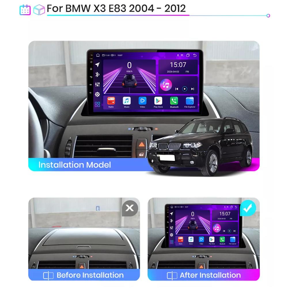 Android Car-Play Car Radio For BMW X3 E83 2004-2012 Multimedia Player Head Unit Stereo GPS Navigation BT WIFI,8 CORE ,2+32GB