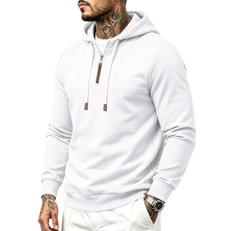 Heren S Half-ritssluiting Hoodie Sweatshirt Effen Kleur Casual Lange Mouwen Pullover