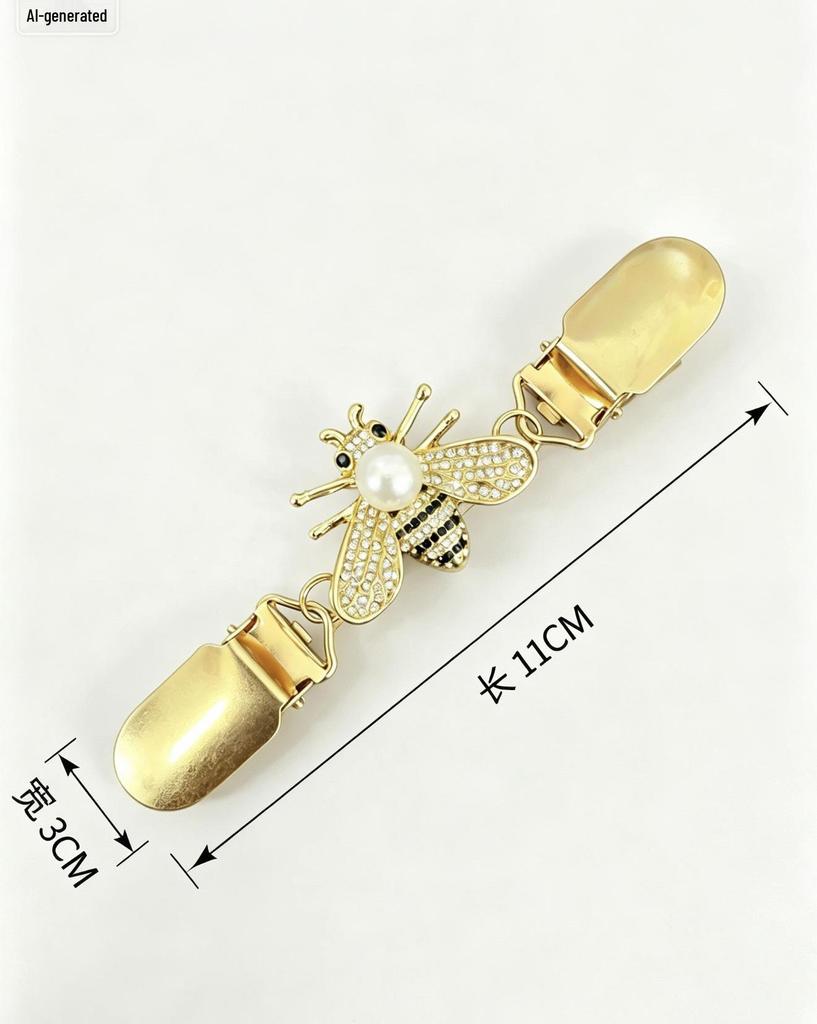 Vintage Diamond Scarf and Sweater Clip – Retro Alloy Brooch for Women