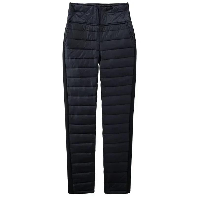 Casual Hohe Taille Verdickt Warme Damen Hosen Mode Schlank Passende Bleistift Hosen Streetwear Winter Schwarz Winddicht Hosen 29643