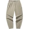 Casual Simple Solid Color Tapered Loose Knit Sports Pants Men Bottoms Gray 952528303-1