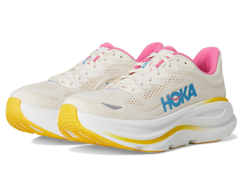 Hoka One One Bondi 9 Running Alabaster X Size Women's Shoes, Birch, 24.0cm