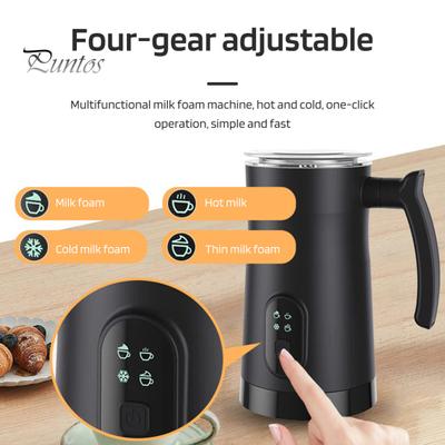 Mousseur à lait électrique avec revêtement antiadhésif Grande capacité Faible bruit Lavable au lave-vaisselle Prise britannique Machine à mousse froide chaude automatique multifonctionnelle