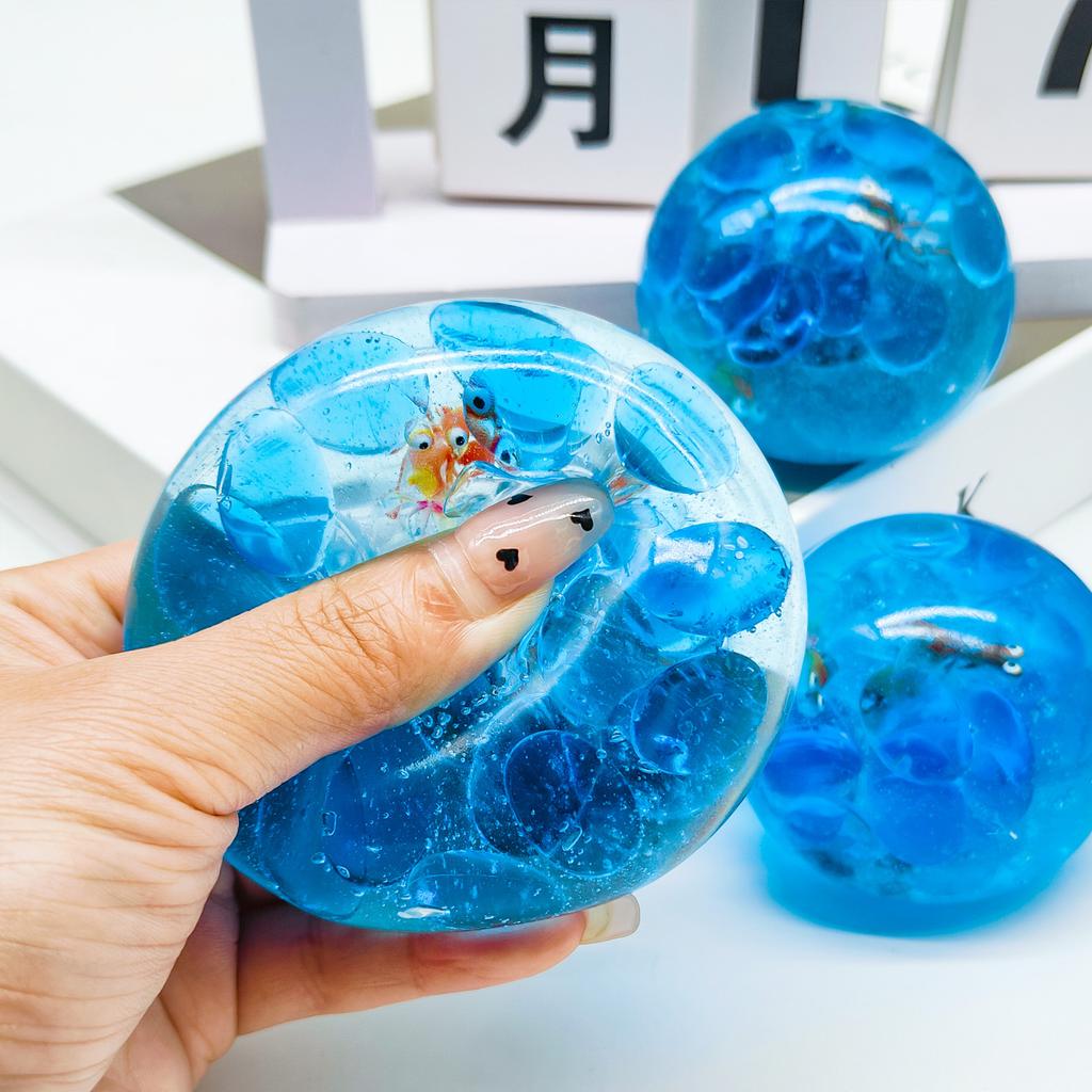 Squishy Sea Animals Fidget Toy Stress Relief Ball Decompression Blue Ice Cube Needoh Sensory Squeeze Balls Anxiety Toys For Kids