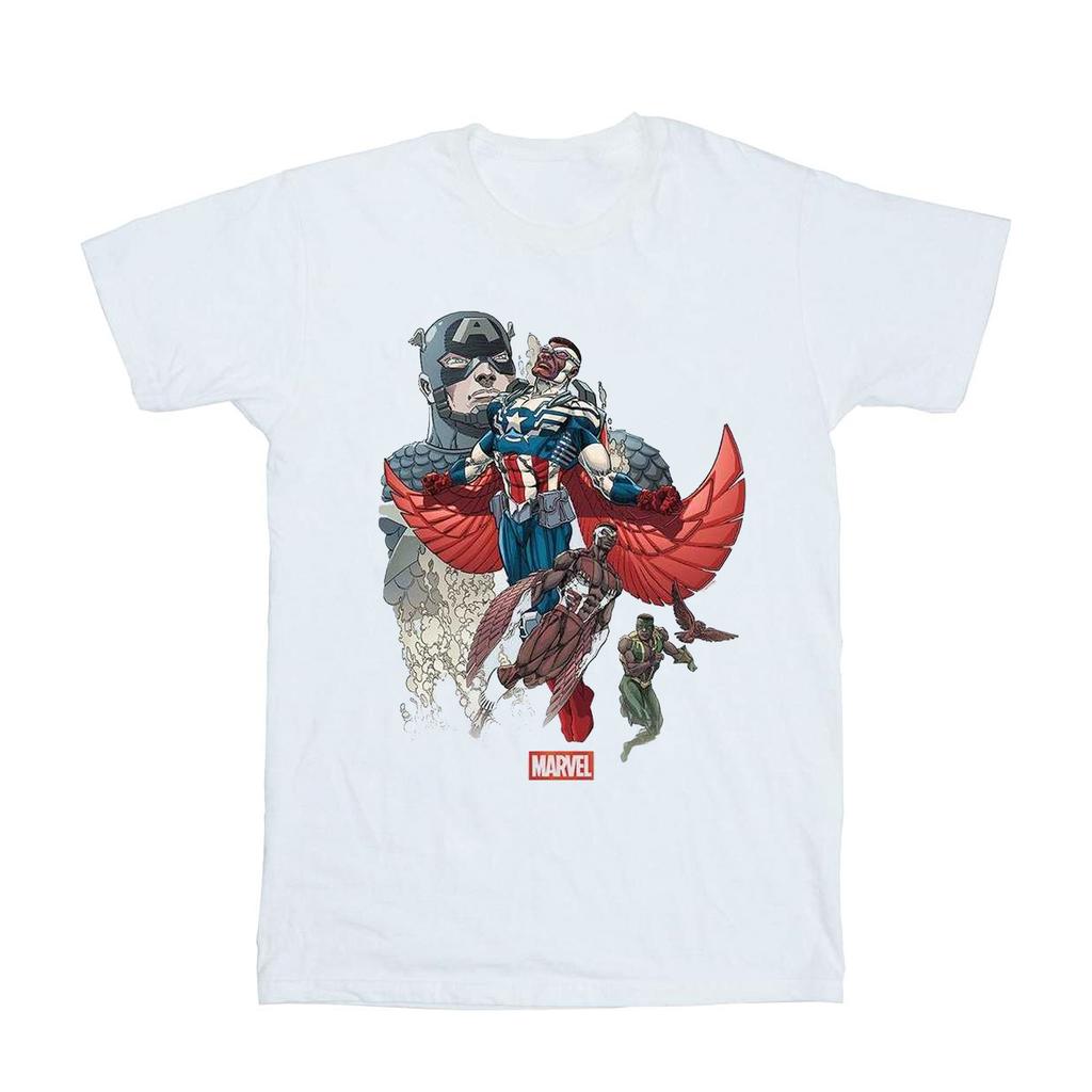 Marvel Mens Captain America Falcon Evolution T-Shirt