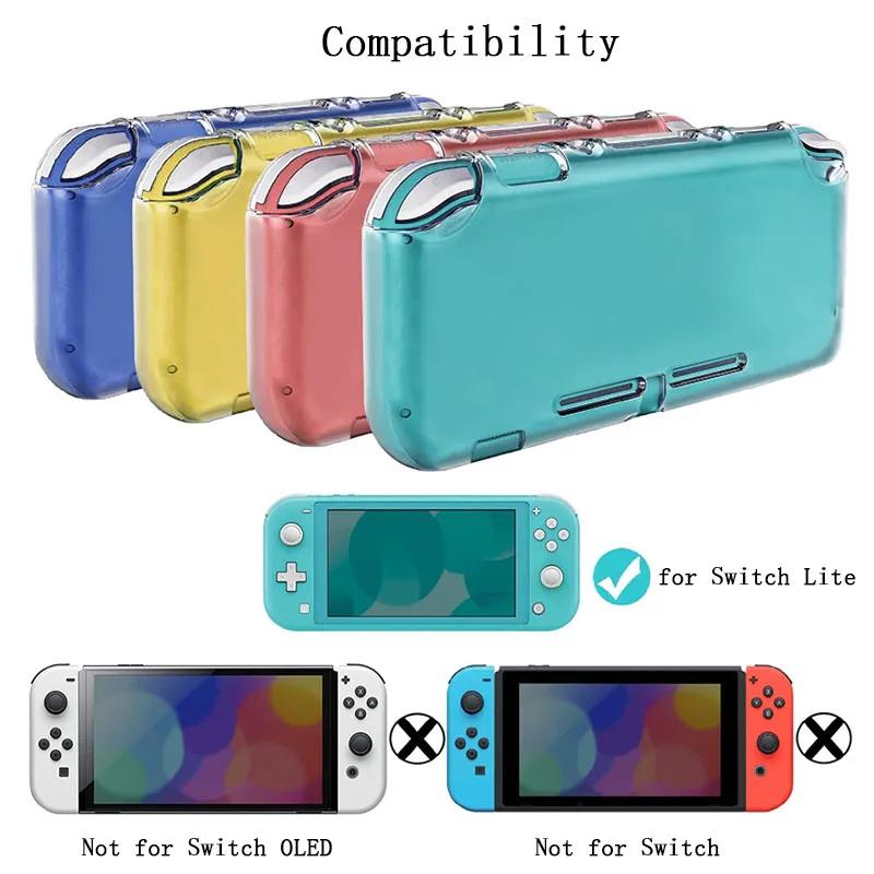 Transparent TPU Soft Case for Nintendo Switch Lite Anti-Scratch Full Cover Shell Grip Case Crystal Clear TPU Skin Protector