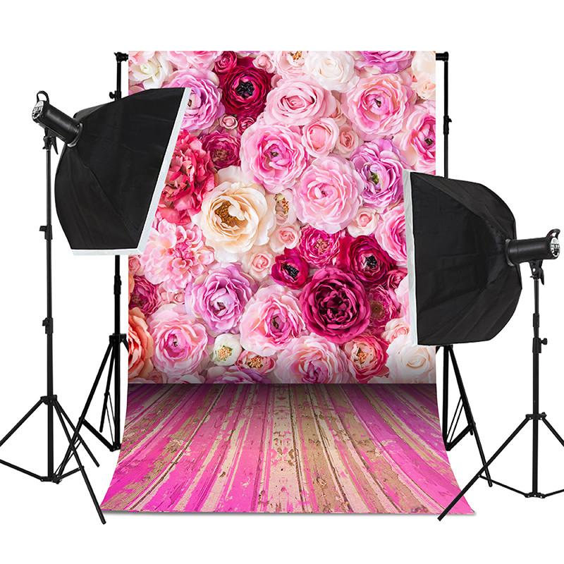 Fundal Floral pentru Fotografie Fundal cu Flori Baby Shower Ziua Mamei Ziua Îndrăgostiților Nuntă Decor Petrecere de Aniversare Banner Recuzită Studio