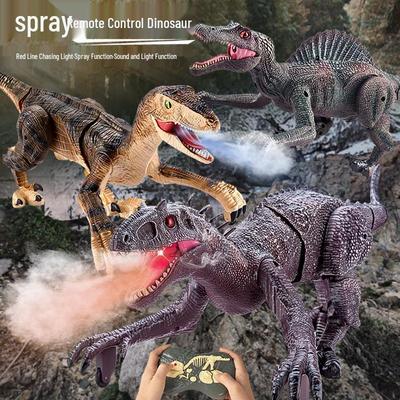 2.4G Drahtloser Velociraptor Fernbedienungs-Dinosaurier Spielzeug mit Sound-, Licht- und Eierlegefunktionen für Kinder