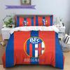 Bologna FC Pattern Bedding Quilt Set  Home Decoration  Gift (1 * duvet cover + 2 * pillowcase  without core).xwn