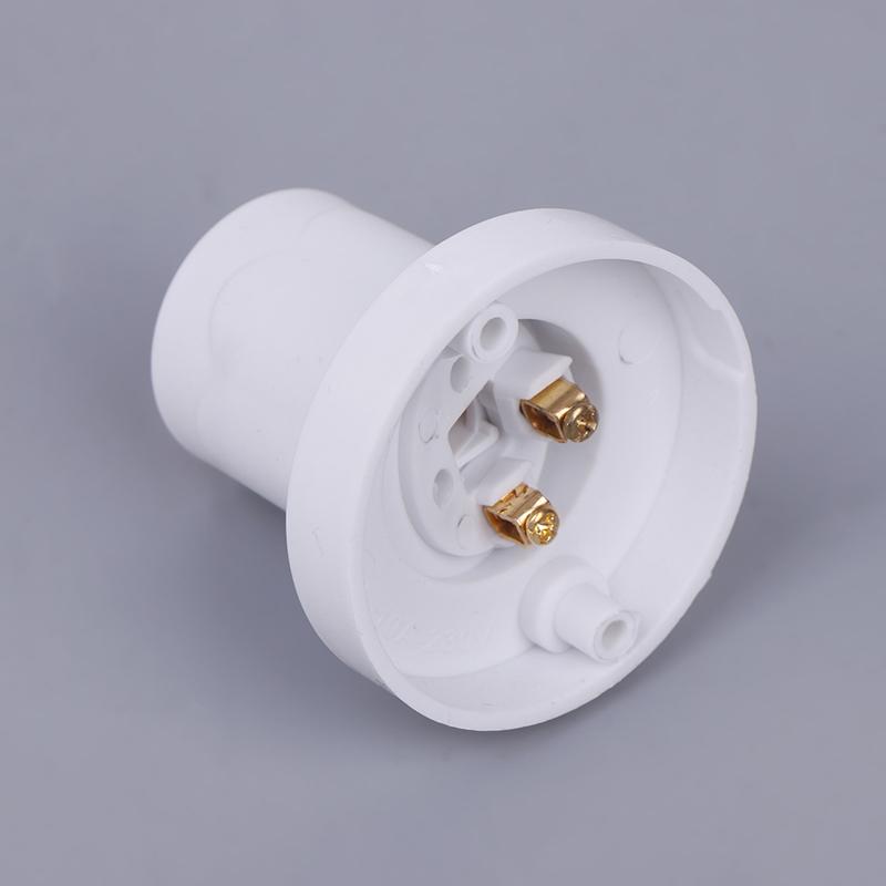 1Pcs Rotatable Straight Oblique E27 Lamp Holder 10A Flat Screw Led Lighting Bulb Head Base 230V White