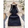 Accessible Luxury Silm Exquisite Rhinestone Dress Small Dress