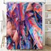 Abstract Geometric Shower Curtain with Vibrant Colors for Bathroom Decor Modern Design Home Accessories