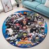 Naruto Uzumaki Akatsuki  Printed Round Rug Soft  Anti-Slip Carpet  for Home Bedroom Living Room Gaming Room Dorm Decor