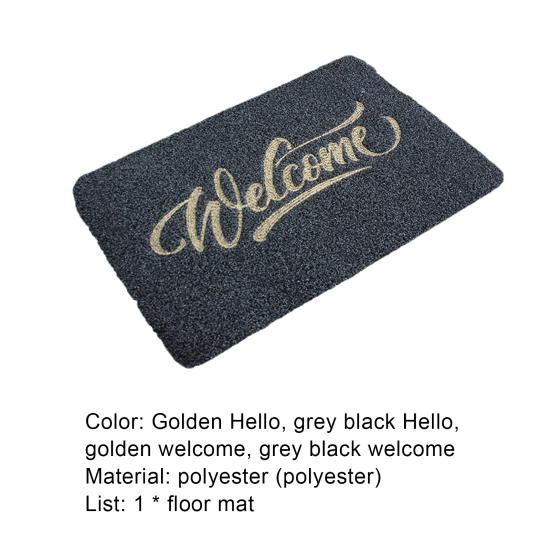 Front Door Mat Welcome Letter Print Home Decor Durable Front Entrance Floor