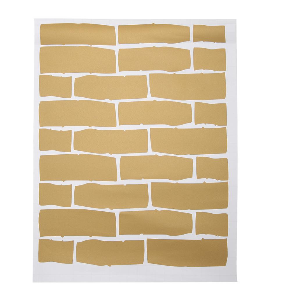 4Pcs Innovative Brick Pattern PVC Wall Sticker Home Decoration for Bedroom Living Room Use