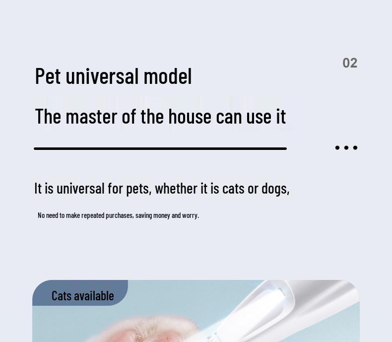 Elektryczny trymer do sierści łap i ciała dla kotów i psów