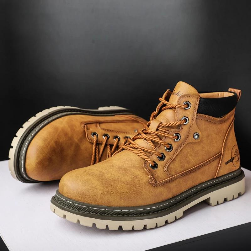 Fashion Men Super Warm Snow Boots Winter Men's Ankle Boots Waterproof Short Outdoor Sneakers Autumn Men's Motorcycle Zapatillas Male