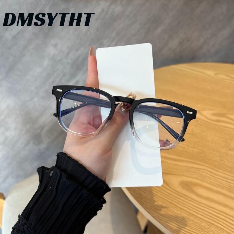 Anti-blue Light Eyeglasses Women with Regular Eyeglass Frame Finished Retro Flat Light Frame Goggles Unisex