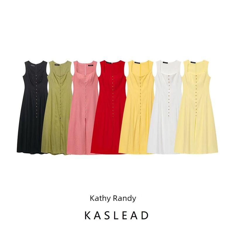 Kaslead New Arrival Women's Clothing Fashion Style Fashion Minimalist Silm Midi Skirt Dress 6962029 510