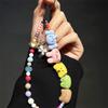 Cute Animal Beaded Mobile Phone Chain Lanyard Keychain Pendants Sweet Charm Girly Bag Hanging Ornaments Couple Decoration Gifts