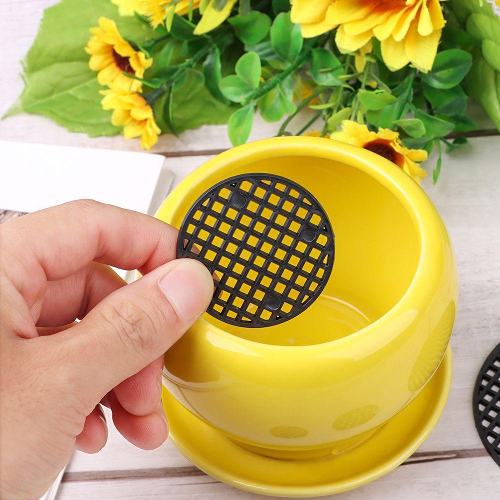 10Pcs Round Insect Prevent Garden Supply Anti-corrosion Grid Bottom Pad Leak-proof Flowerpot Gasket