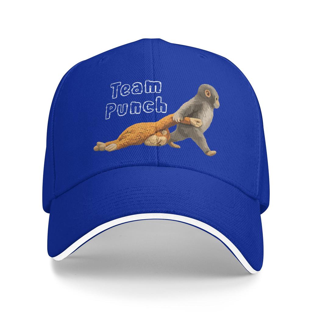 Baby Monkey Punch Team Punch Baseball Cap Trendy Unisex-Teens Trucker Hat Breathable Logo Running Hippie Baseball Caps Gift Idea