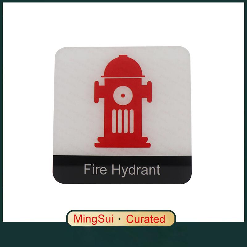Creative Signage Fire Hydrant Sign Wall Label Sticker Warning Badge for Shopping Malls Buildings Residential Communities Factories Schools Hospitals