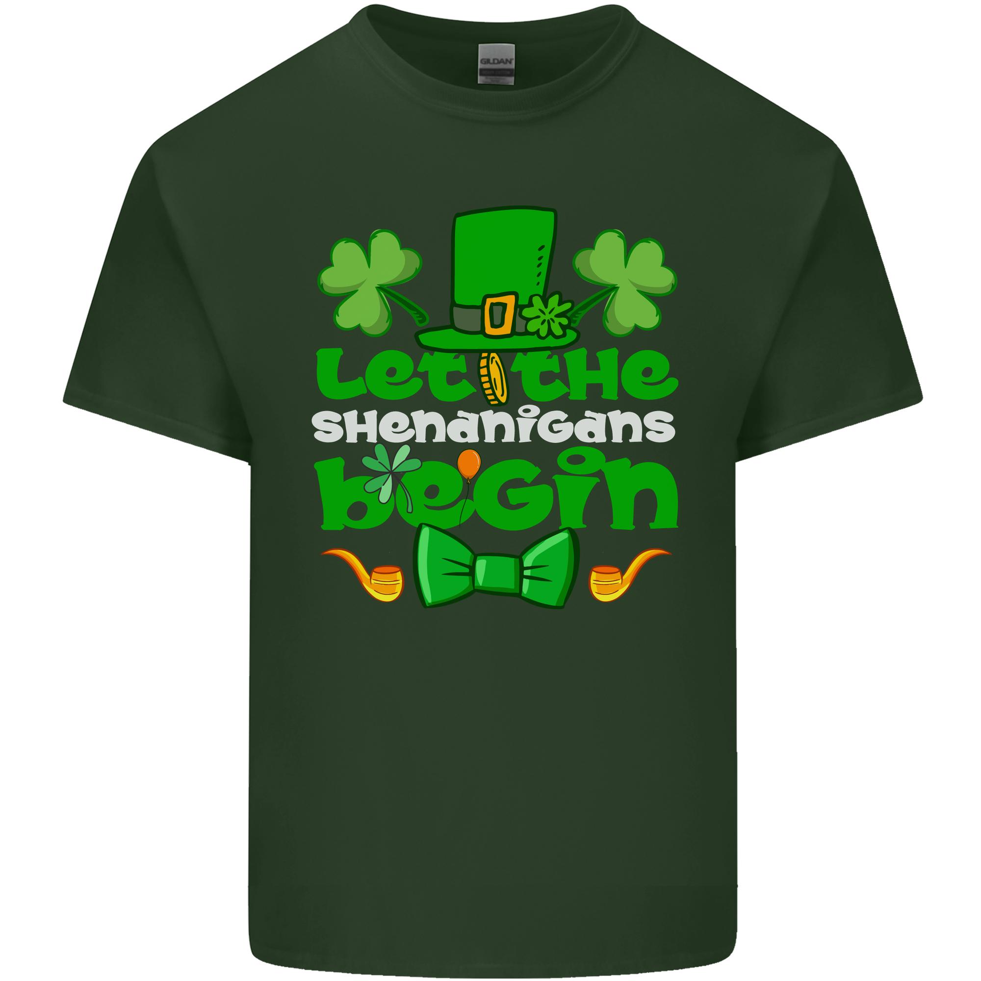 Let the Shenanigans Begin Funny St Patricks Day Unisexs Light Cotton TShirt S