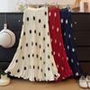 Elegant Polka Dot A-Line Pleated Long Skirt for Women - Autumn Casual Slim Fit