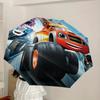 1pc Blaze and the Monster Machines Automatic Folding Umbrella, Portable Collapsible Design, Casual Outdoor Accessory L1127028