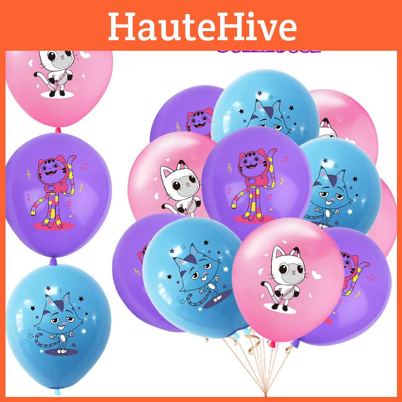 Gabby Dollhouse Themed Party Balloons 12 Inch Latex Balloons Assorted Colors With Logo Printing