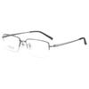 Men's Lightweight Pure Titanium Semi-Rimless Eyeglasses - Stylish and Commuter-Friendly