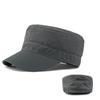 Summer Hat Men's Flat Top Hat Outdoor Mountaineering Cap Mesh Breathable Cap