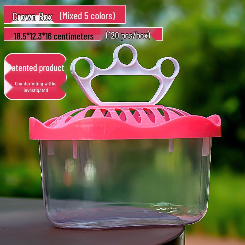 Transparent Handheld Pet Breeding Box - Large, Medium & Small Sizes for Turtles, Goldfish, or Hamsters.