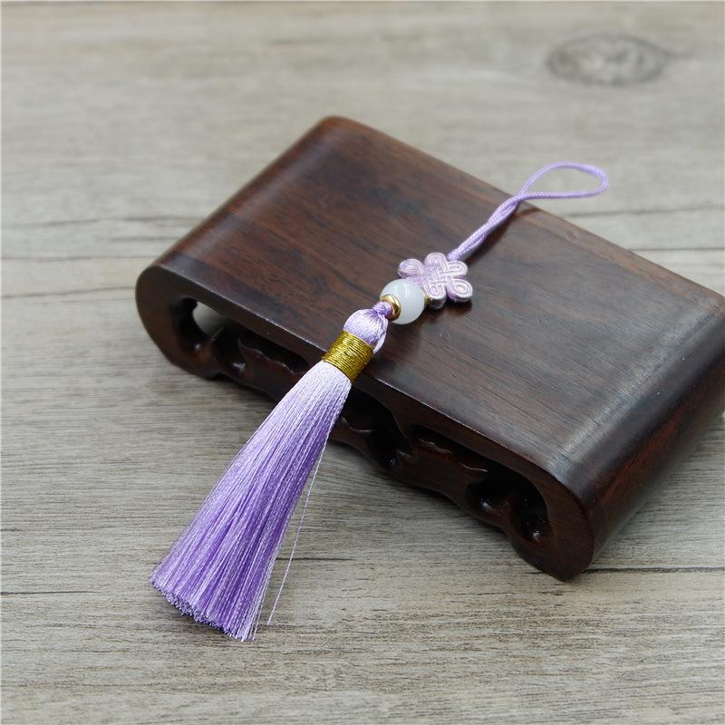 Mini Small Chinese Knot Fringed Ear, Chinese Wind Hand Bookmark Case Hanging Ear Accessories Pendant Small Fringed Pendant