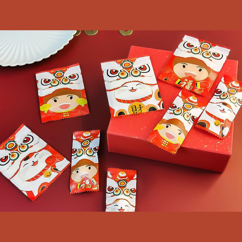 Chinese New Year Snowflake Crisp Biscuit Cookie Candy Packing Bags Manual Baking Packing Machine Sealing