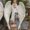 Resina Colore Motivo Goffrato Effetto Angelo Figura Famiglia Set Decorazione Tavola, Regalo Festival