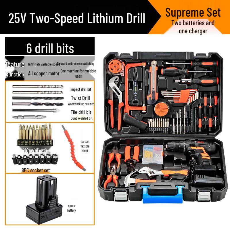 

Hai Ao De Household Electric Drill & Tool Kit CN plug (adapter included)
