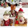 3Pcs Christmas Gifts Candy Bag Zipper Reusable Cartoon Doll Bags with Santa Snowman Style for Party and Festival