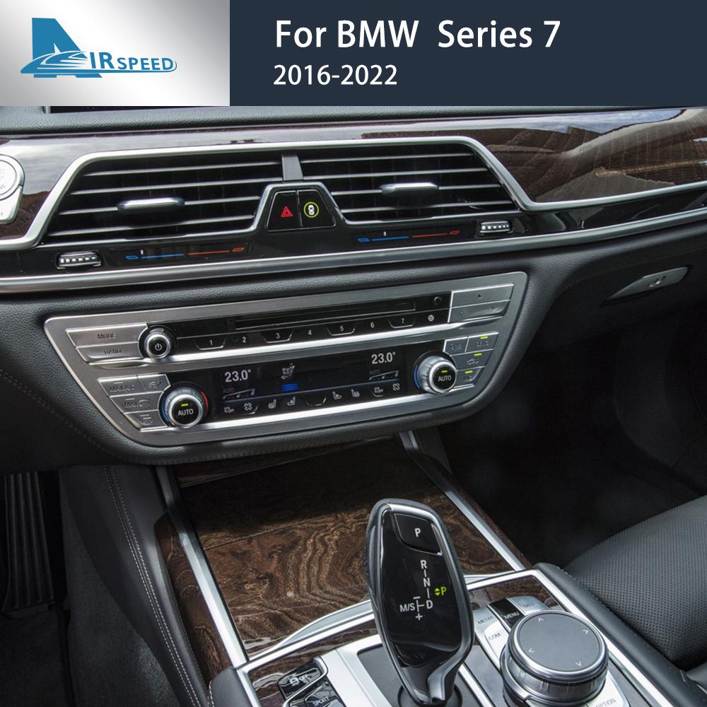 Carbon Fiber Style Interior Sticker for BMW G11 G12 Series 7 2016-2022 Center Console Anti Scratch Film