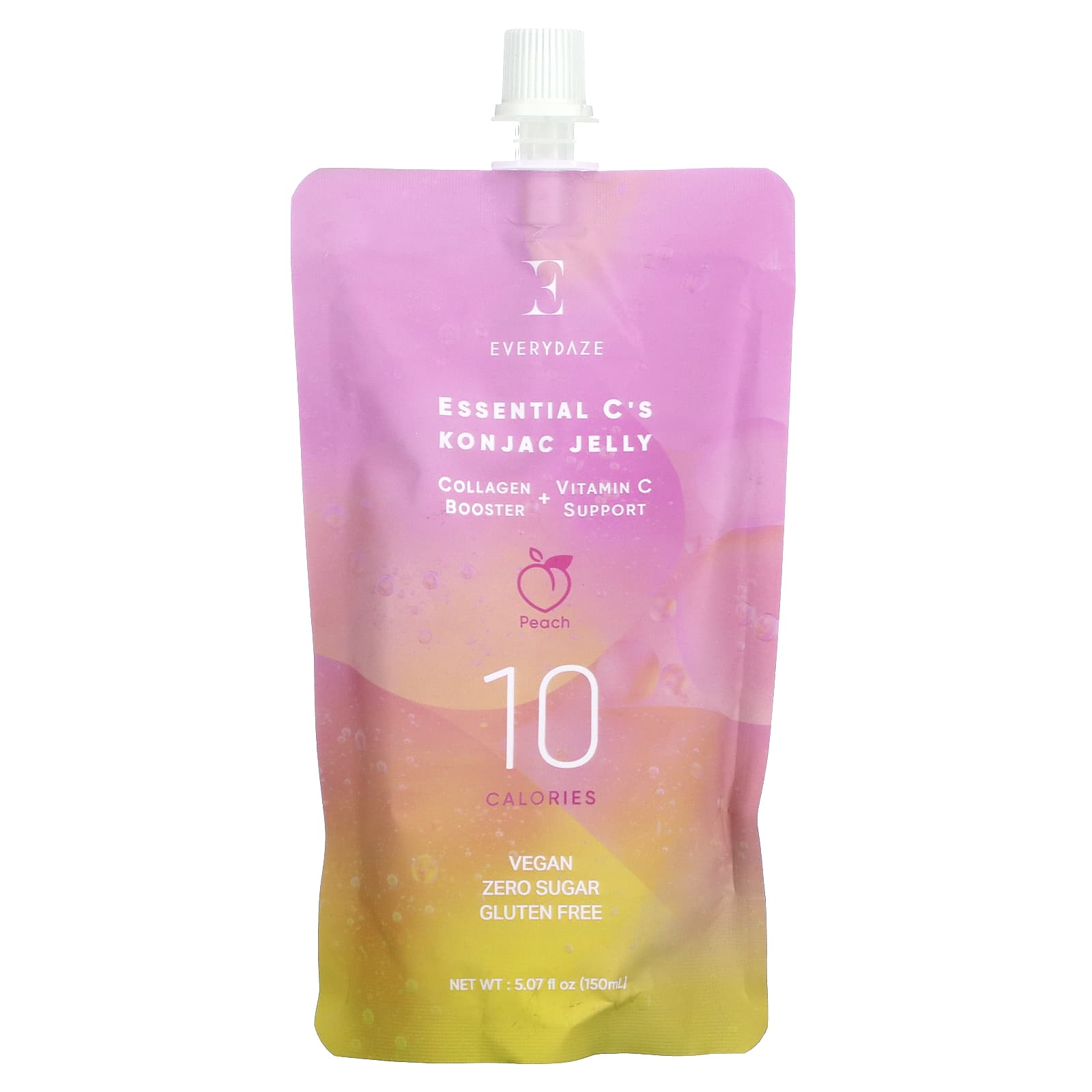 

Everydaze, Essential C Konjac Jelly, смак персика, 5,07 рідких унцій (150 мл)
