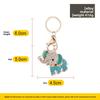Painted Oil Elephant Car Keychain - A Hanging Piece for Women's Cartoon Bags, Decorative Item, Souvenir, Keychain